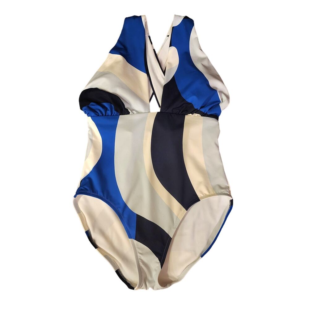 Calia Womens One Piece Swimsuit Striped Size 6